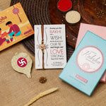 El Regalo 1PC Simple Lotus Flower Rakhi for Brother- Minimalist Lotus Thread Rakhi with Roli Chawal, Rakhi Message Card in Rakhi Gift Box (Option-6)