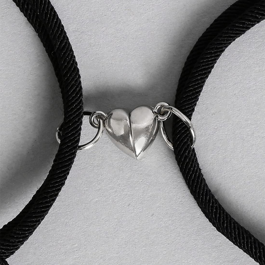 El Regalo Unisex 2pcs BF Magnetic Heart Butterfly Bracelets for Best Friends/Besties/Couples - Butterfly Relationship Matching Bracelet Set Mutual Attraction Rope Bracelets (Green Butterfly Bracelet)