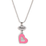 El Regalo 2 PCs Best Friend BFF Enamel Hearts Unisex Pendant Necklaces Set for Kids/Girls/Boys/Besties/Soul Sisters (Option-3)