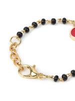 El Regalo Cute Evil Eye Nazaria Bracelet Rakhi for Babies/Kids with Roli Chawal, Rakhi Message card in Rakhi Gift Box- Baby Nazaria Rakhi (Heart Evil Eye Nazaria Rakhi)