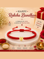 El Regalo Red Ethnic Rakhi Dori Unisex Rakhi-Adults - V letter