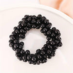 El Regalo 4PCS Fancy Pearls Hair Ties- Elastic Pearl Scrunchies Bead Hair Ropes Stretchy Hair Band Pearl Hair Scrunchies Hair Accessories for Women Girls (Color Options-2)
