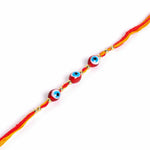 El Regalo 1 PC Evil Eye Moli Rakhi for Bhaiya - Rakshabandhan Original Evil Eye Beads Rakhi with Message Card & Shagun in Rakhi Box (Red Evil Eye, 1)