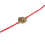 El Regalo OM Ganesha Red Thread Rakhi for Brother/Bhai/Bhaiya- Auspicious OM/Aum, Ganesha Rakhi with Roli Chawal Shagun, Rakhi Message Card in Rakhi Gift Box (Ganesha Gold)