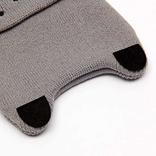 El Regalo 1 PC Kids Soft Caps | Beanie Earflaps Little Girl Boy Colorful Cartoon Bear Warm Knit Hat (1-3 Years) (Grey)