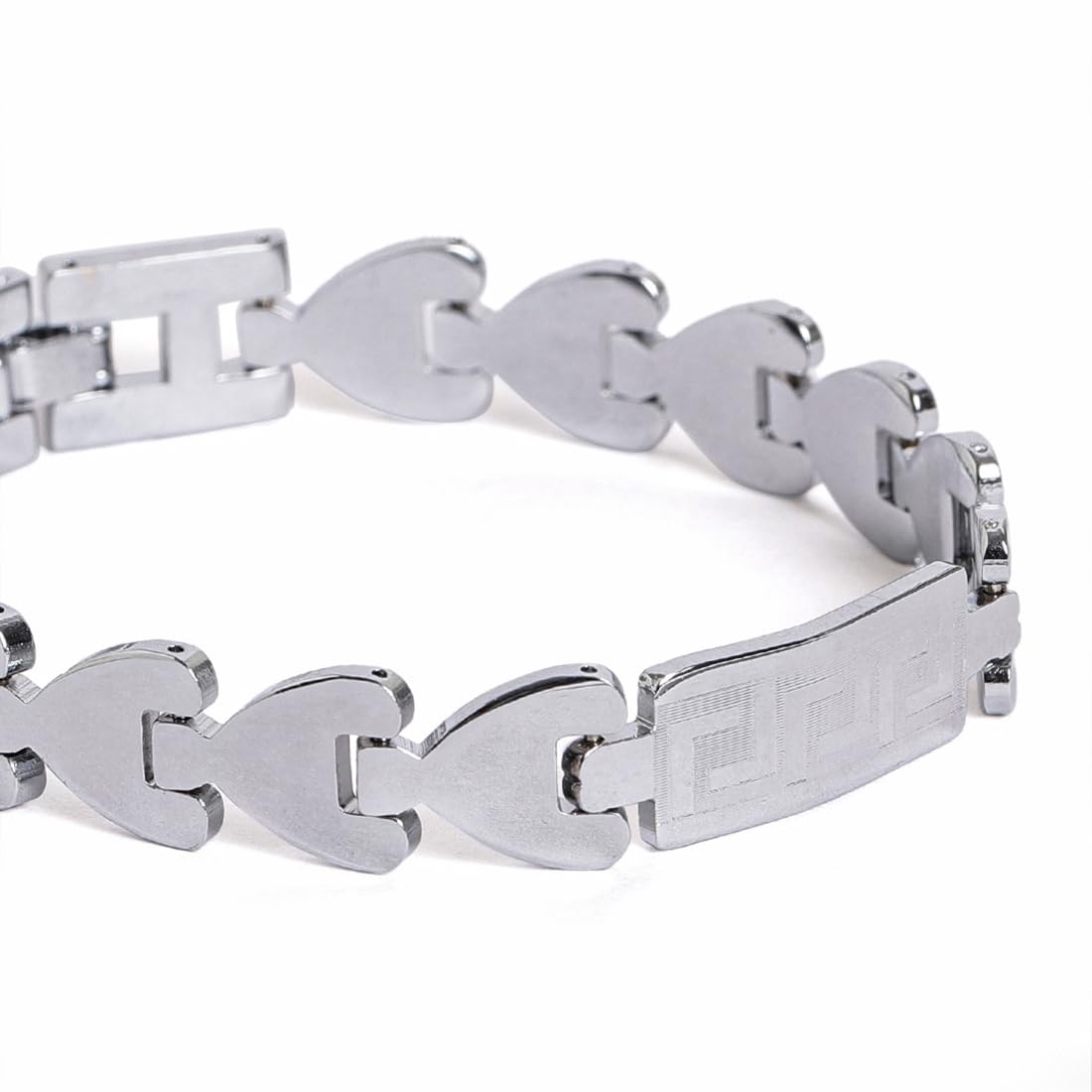 El Regalo 1 PC Designer Stainless Steel Bracelets Rakhi for Brother | 1 PC Anti Tarnish Chain Rakhi with Roli- Chanwal, Message Card in Rakhi Gift Box for Bhai/Bhaiya (Option-5)