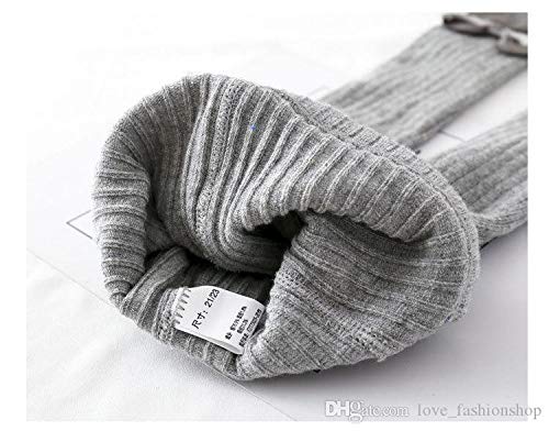 El Regalo 1 Pair Girls Combed Cotton Bow Tights Pantyhose Leggings Stocking Pants | Bow Socks Stockings for Girls (Gray)