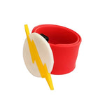El Regalo 2 PCs Superhero Snap Silicon Slap Wristband for Girls & Boys- Kids Party Favors, Silicon Wrist Slap Bands with Removable Super Hero Charms for Fun Kids Party Favors