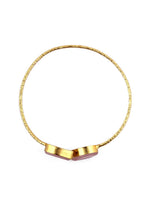 El Regalo Gold Plated Gemstone Cuff Bracelets for Women Natural Raw Rough Quartz Healing Crystal Cuff Bracelet Bangle (Rose Quartz)