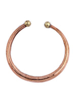 El Regalo 2 PCs Healing Pure Copper Adjustable Unisex Bracelet kada Set for Men & Women - Copper Bracelet for Arthritis Relief