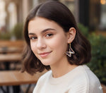 El Regalo Butterfly Drop Earrings for Women | Gold Plated Crystal Butterfly Dangle Earrings | Earrings for Girls | Cute Fashion Earrings (Pink)
