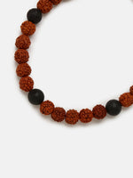 El Regalo 1 PC Rudraksha Rakhi with Lave Beads for Brother- Lord Shiva Rudraksha Rakhi with Roli Chawal, Rakhi Message Card in Rakhi Gift Box for Bhai/Nephew