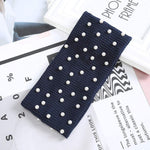 El Regalo 2 PCs Elastic Knit Ear Warmers with Pearls for Girls & Women | Winter Hair Band for Women Head Wraps (Grey & Black)
