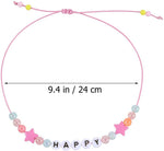 El Regalo 2 PCs Cute Handmade Princess Necklaces for Girls/Kids/Toddlers | Adjustable Beaded Princess 2 Necklaces Set for Girls/Kids