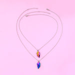 El Regalo 2 Pcs Magnetic Heart Couples Jewelry- 2 Pcs Glossy Heart Necklaces For Best Friends/Besties/Couples For Unisex Adult