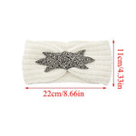 El Regalo 1 PC Winter Knitted Sequin Flower Headband Ear Warmer for Girls & Women - Headwrap with 3D Sequin flower- Ear Warmer Hair Muffs Band | Winter Designer Headbands (Off White)