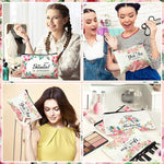El Regalo 1 PC Canvas Cosmetic Bags Makeup Bags Travel Toiletry Pouch/ 10 x 7.5 inch Inspirational Gifts for Women Motivational Quotes Makeup Bag for Women Girls (Be The Best Version of Yourself)