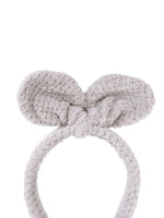 El Regalo 2 Cute Plush Fluffy Bow Hairbands | Bunny Ear Bow Headband/Hair Accessories for Girls (Off White & Gray)