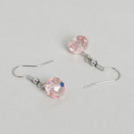 El Regalo 2PCs Crystals Beads Necklace & Earrings Jewelry Set for Kids/Girls & Teens - Shimmering/Matt Crystal Beads Fancy Jewelry Set (Pink Hearts)