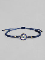 El Regalo Evil Eye CZ Bracelet Rakhi for Brother with Roli Chawal in Gift Box (Option-1)