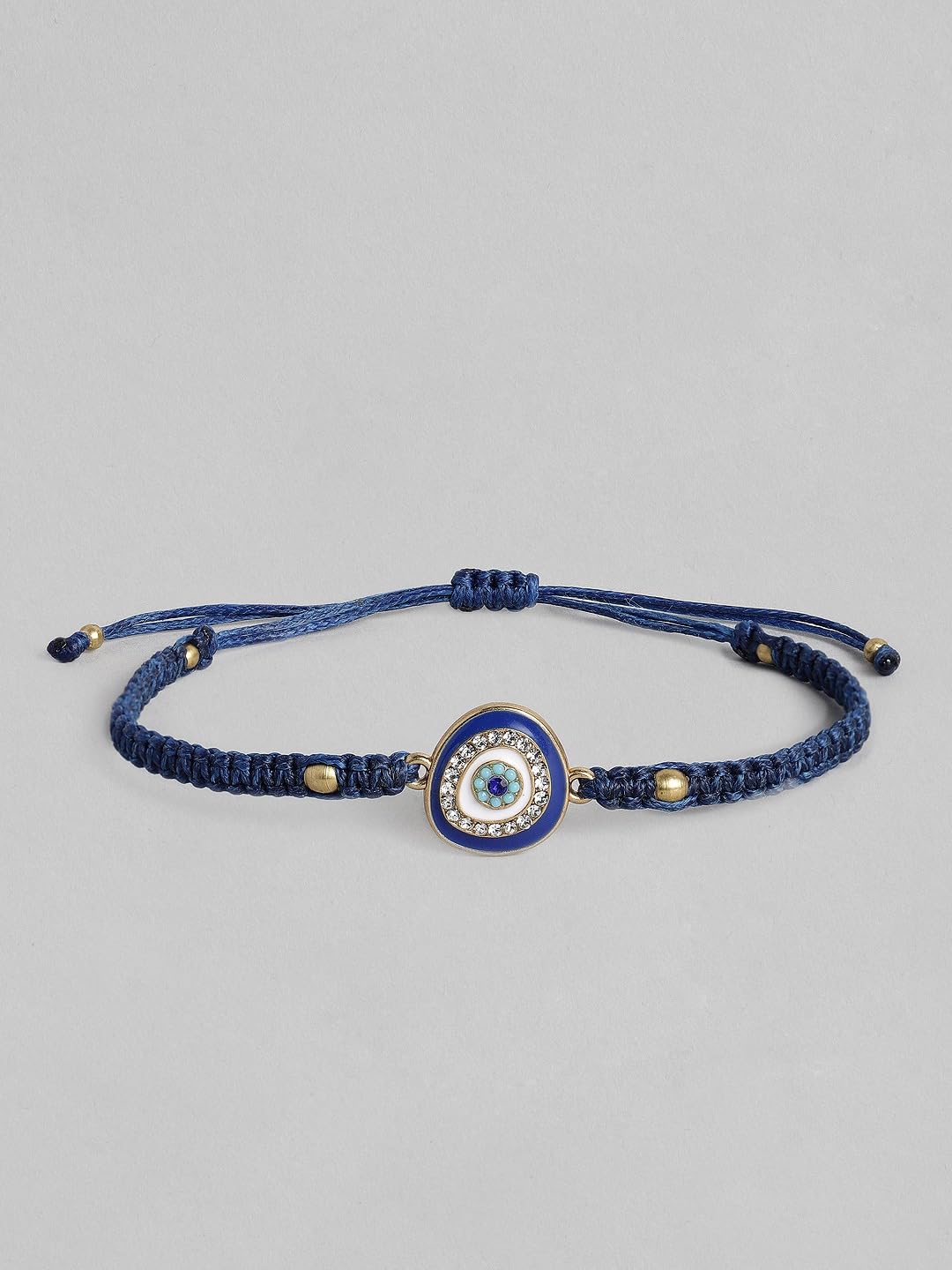 El Regalo Evil Eye CZ Bracelet Rakhi for Brother with Roli Chawal in Gift Box (Option-1)