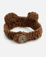El Regalo Knitted Bracelet Rakhi for Baby - Unisex color and style - Rakshabandhan Adjustable Rakhi Combo with Greeting Card and Shagun. Brown Bear
