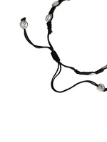 El Regalo 1 PC Boho Macrame Adjustable Oxidized German Silver Bead Nazabattu Anklet for Girls & Women- 1 Leg Bohemian Tribal Thread Anklet (Yin Yang Nazarbattu Anklet)