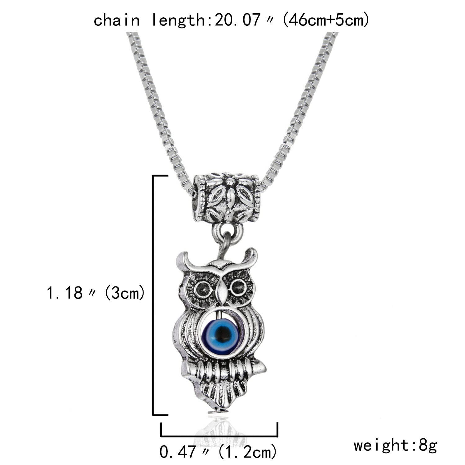 El Regalo Womens 6 Pcs Evil Eye Protection Pendant Necklaces For All - Butterfly, Elephant, Turtle, Elephant, Owl, Hamsa Hand & Eye