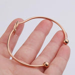 El Regalo Stainless Steel Forever Love Knot Infinity Cuff Bracelets for Girl & Women- Waterproof Infinity Knot Adjustable Bracelet (Rose Gold)