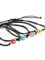El Regalo 2 PCs Round Evil Eye Bracelet Set - Handwoven Adjustable Evil Eye Bracelets Combo for Babies/Kids/Teens/Girls/Boys/Men & Women (Option- 1)