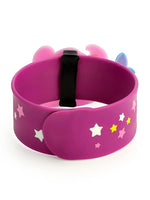 El Regalo 2 PCs Mermaid Snap Silicon Slap Wristband for Girls & Boys- Kids Party Favors, Mermaid and Stars Slap Bands for Kids Girls Boys (Magenta & Blue)