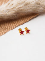 El Regalo 3 Pairs Cute Stainless Steel CZ Stud Earrings Combo for Kids/Girls/Teens/Women - Stars, Heart, Flower, Butterfly, Disco Ball, Stones - Hypoallergenic Flatback Earrings (Style-8)