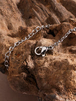 El Regalo Beautiful Agate Crescent Moon Pendant Necklace with Stainless Steel Chain for Girls & Women (Brick Red Moon)