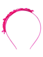 El Regalo Beautiful Bunch Of Flowers Hairband with Pearls, Plastic Heasband for Girls Christmas Gift, Pack of 1 - Pink