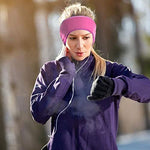 El Regalo 2PCs Winter Ear Warmer Headband with Buttons for Masks- Elastic Headband Winter Headband Full Cover Ear Muff Headband for Yoga Outdoor Sports Activities for Men & Women (Royal Blue & Pink)
