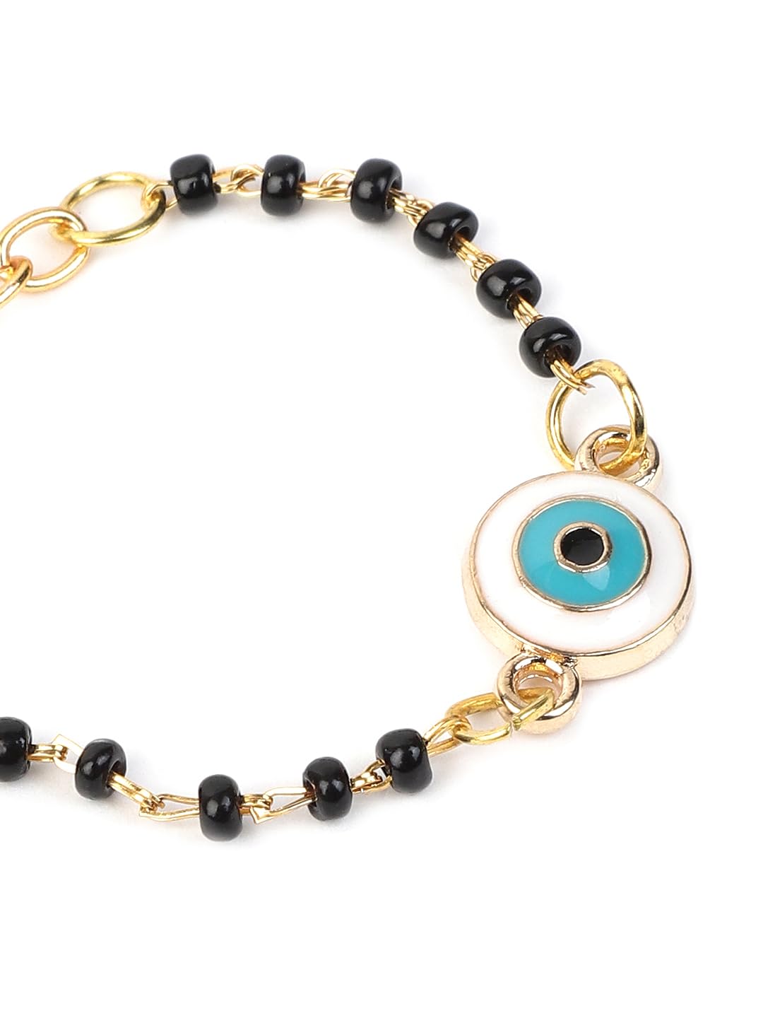 El Regalo Cute Evil Eye Nazaria Bracelet Rakhi for Babies/Kids with Roli Chawal, Rakhi Message card in Rakhi Gift Box- Baby Nazaria Rakhi (Blue Evil Eye Nazaria Rakhi)
