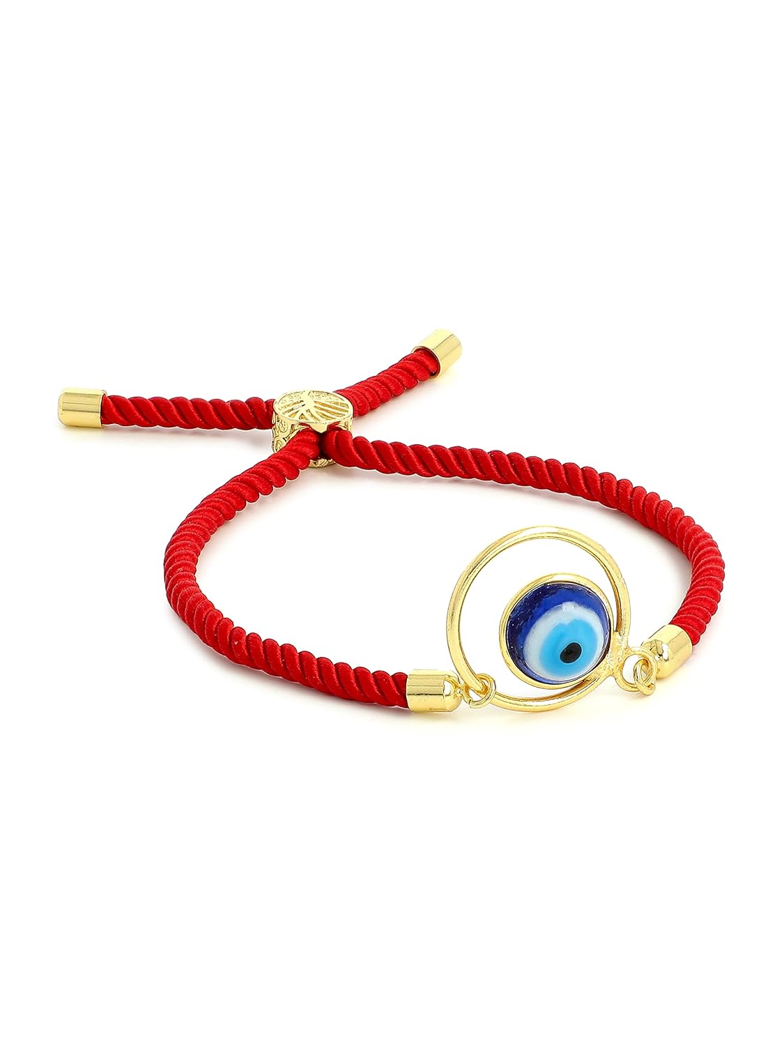 El Regalo Elegant 1PC Evil Eye Red Rakhi with Roli Chawal & Rakhi Message Card - Lucky Protection Rakhi to Avoid Negative Energies for Brother/Sister-in-Law/Niece or Nephew (Drop Evil Eye)