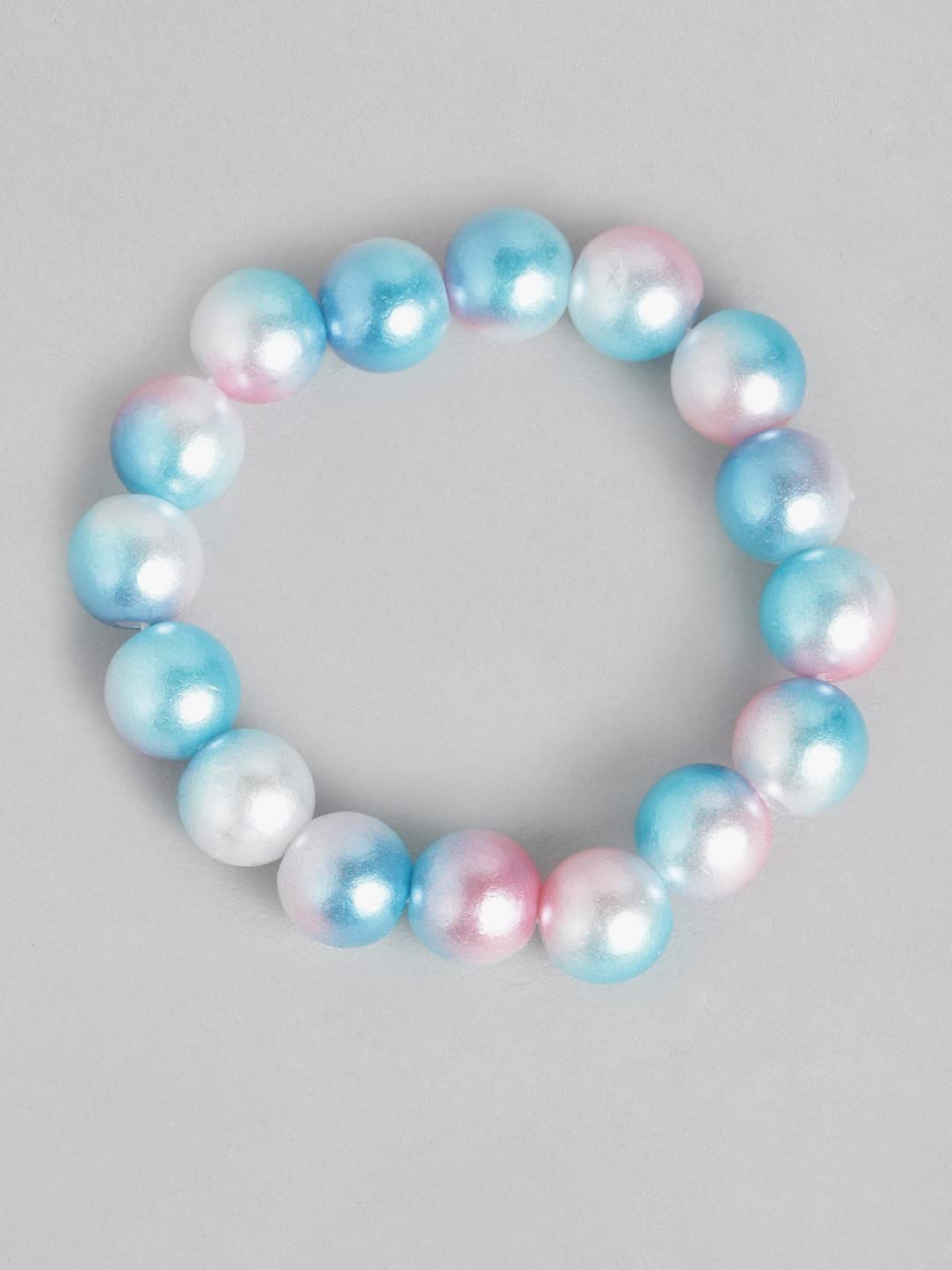 El Regalo Girls Princess Necklace Bracelet with Colorful Mermaid Shiny Beads Bow Kids Stretchy Costume Jewelry Gift Party Favors Dress up Jewelry for Little Girl Toddler (Ocean Blue)