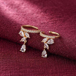El Regalo Fancy CZ Ear Cuffs for Girls/Women- Non Pierced Ear Cartilage Clip On Wrap Hoop Earrings- Cubic Zirconia Cartilage Ear Clip On Ear Wraps