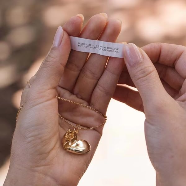 El Regalo Personalized Love Letter Openable Heart Necklace - 18K Gold Plated Secret Message Pendant with Cupid Arrow, Romantic Jewelry for Women & Girls, Valentine's, Birthday & Anniversary