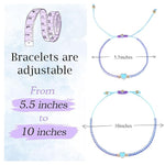 El Regalo 2PCs Minimalist & Elegant Heart Bracelet Rakhi Combo Set for Brother/Bhai/Bhaiya-Bhabhi with Roli-Chawal & Rakhi Gift Box - Handwoven, Beautifully Packaged (Purple & Blue)