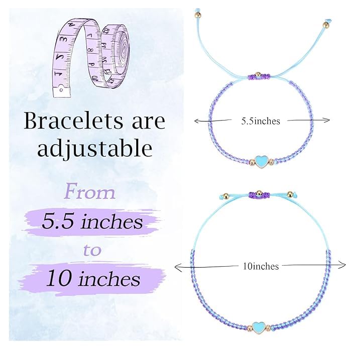 El Regalo 2PCs Minimalist & Elegant Heart Bracelet Rakhi Combo Set for Brother/Bhai/Bhaiya-Bhabhi with Roli-Chawal & Rakhi Gift Box - Handwoven, Beautifully Packaged (Purple & Blue)