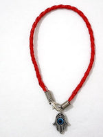 El Regalo 5PCs Evil Eye Hamsa Hand Rakhi Combo - Evil Eye Rakhi Set for Brother with Roli Chawal - 5 Lucky Kabbalah Blue Turkish Evil Eye Rakhi for Bhaiya/Bhai/Brother/Nephew (Red)