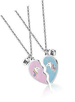 El Regalo Best Friend Heart Necklace | BFF Unicorn Jewelry Girls Necklace Friendship Birthday Friends Sisters Gifts