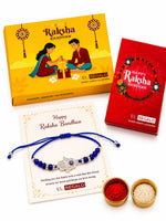 El Regalo Fancy Hamsa Hand Evil Eye Protection Bracelet Rakhi for Brother