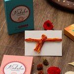 El Regalo 1 PC Moli Rakhi for Bhaiya - Rakshabandhan Moli Charms Rakhi with Message Card & Roli Chawal Shagun in Rakhi Box (Red Evil Eye Moli Rakhi)