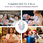 El Regalo BFF Heart Necklace BFF Unicorn Jewelry Gift for Friends