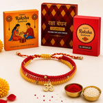El Regalo OM Bracelet for Boys/Men- Hand Woven Macrame Adjustable OM Bracelet for Him (Style 1)