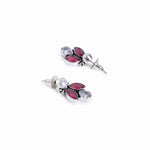 El Regalo 2 Pairs 925 Silver Plated Vintage Stones & Pearls Earrings Combo Set for Women & Girls- Silver Lookalike Statement Pearls Stones Earrings (Option-4)