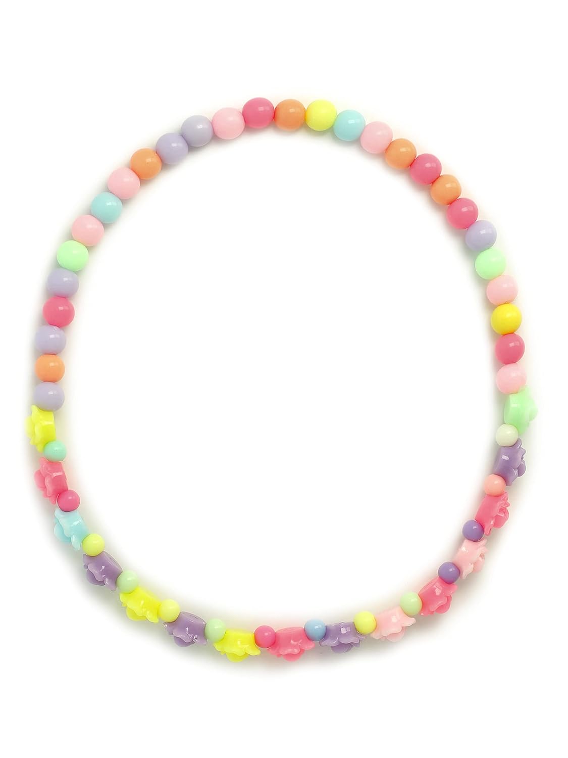 El Regalo 2 PCs Kids Girls Colorful Jewelry Sets - Kids Candy Color Beads Necklace & Bracelets Jewelry Sets for Girls & Toddlers